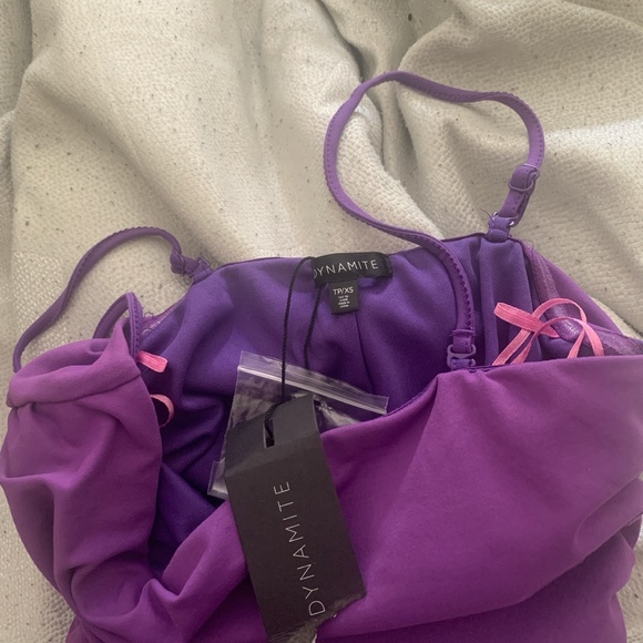 Rushed Purple Mini Dress - Picture 4 of 4